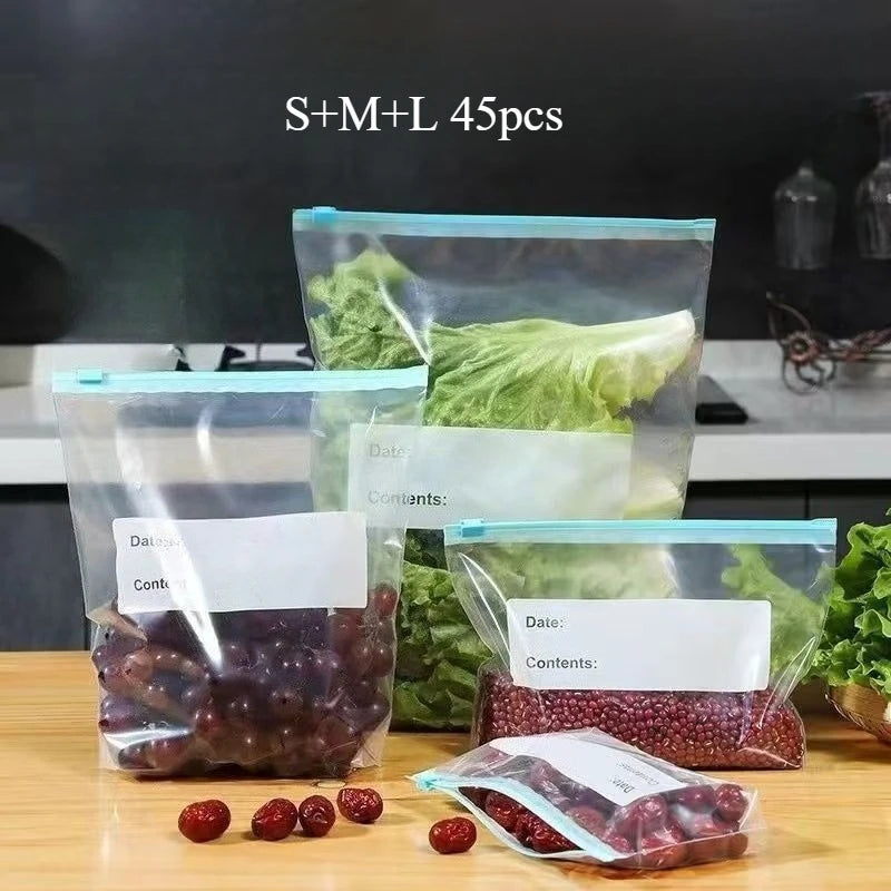 ZipSeal Food Storage Bags - Reusable & Microwave Safe