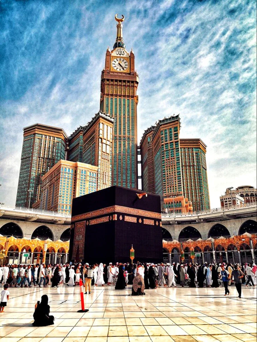 Éclat de Diamant: Mosquée de la Mecque en Mosaïque