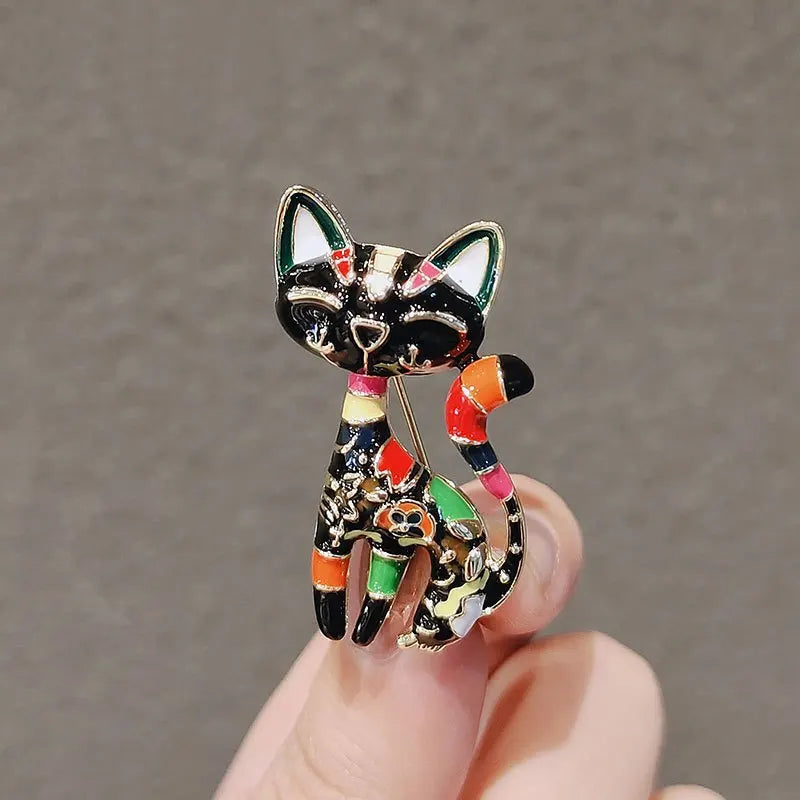 Broche Éclat Chaton en Cristal - Élégance Féline