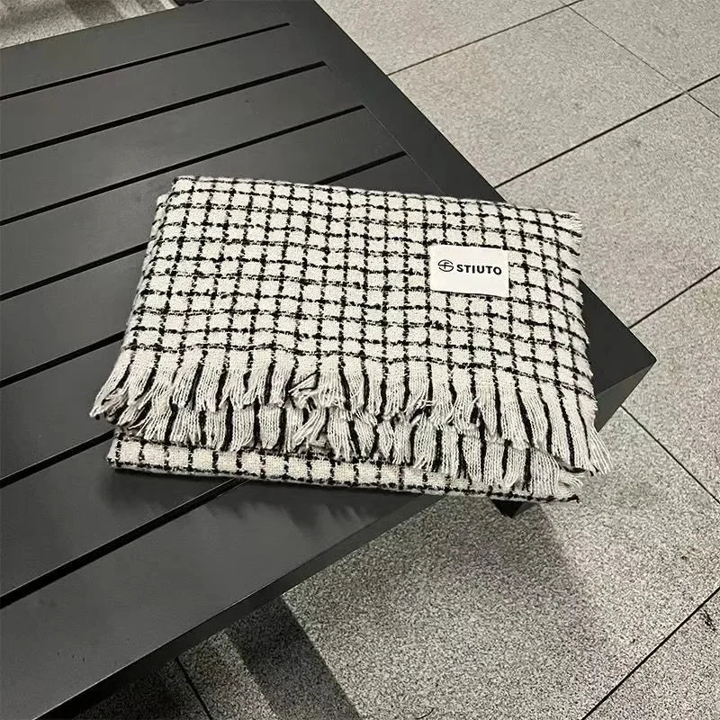 Écharpe Kimono en Cachemire Épais - Élégance et Chaleur