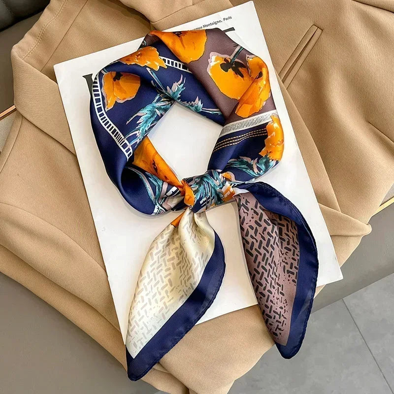 Foulard Luxe Satiné Équestre pour Femme