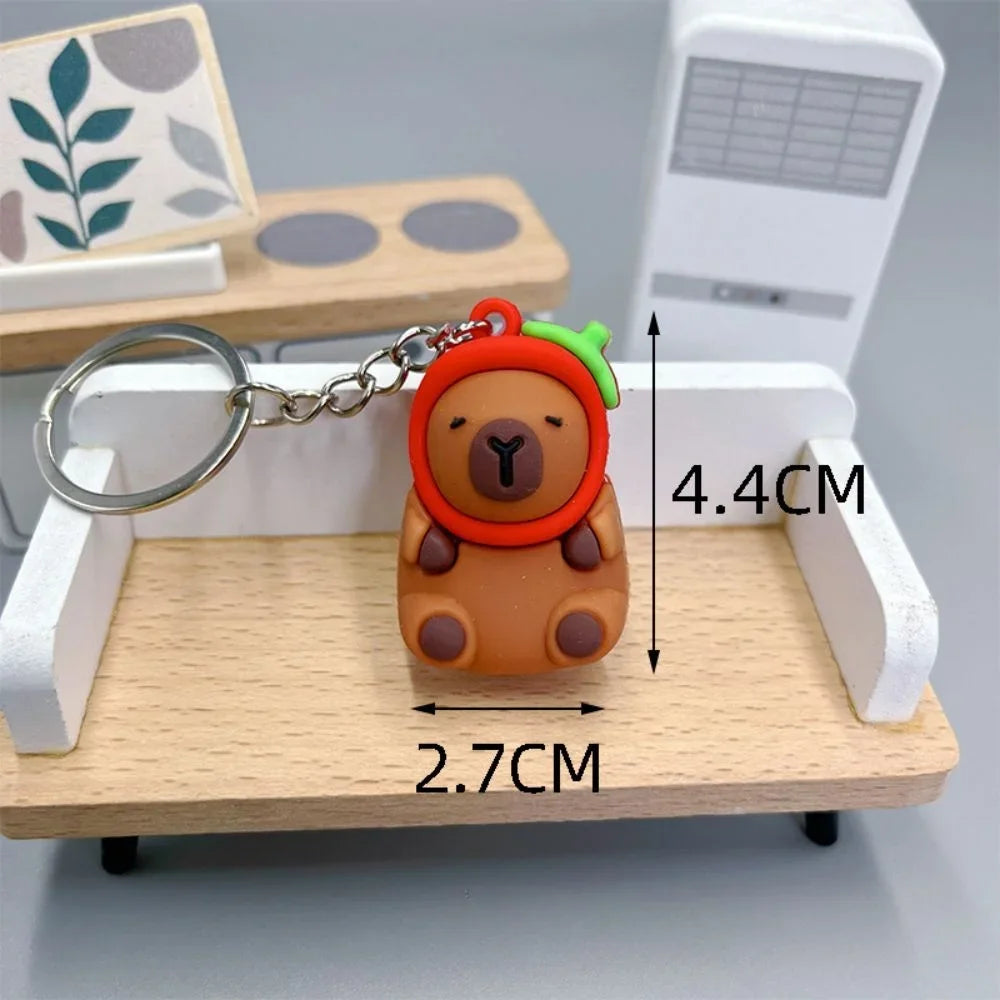 Capybara Charm Keychain - Cute Car Accessory