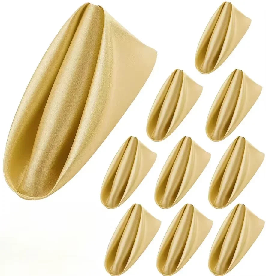 Serviettes carrées coton satin lavables 43x43cm