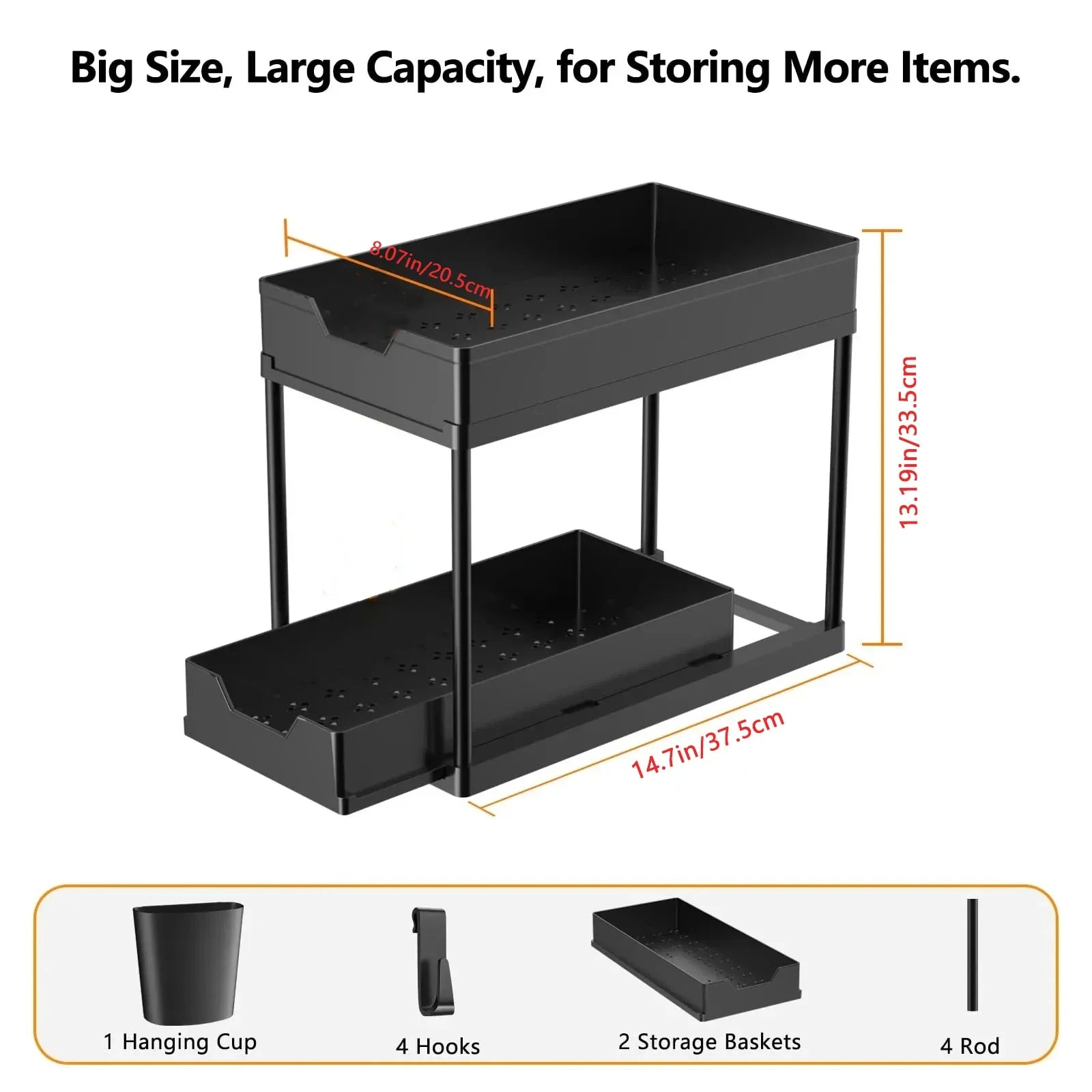 Slide & Store: 2-Tier Under-Sink Organizer