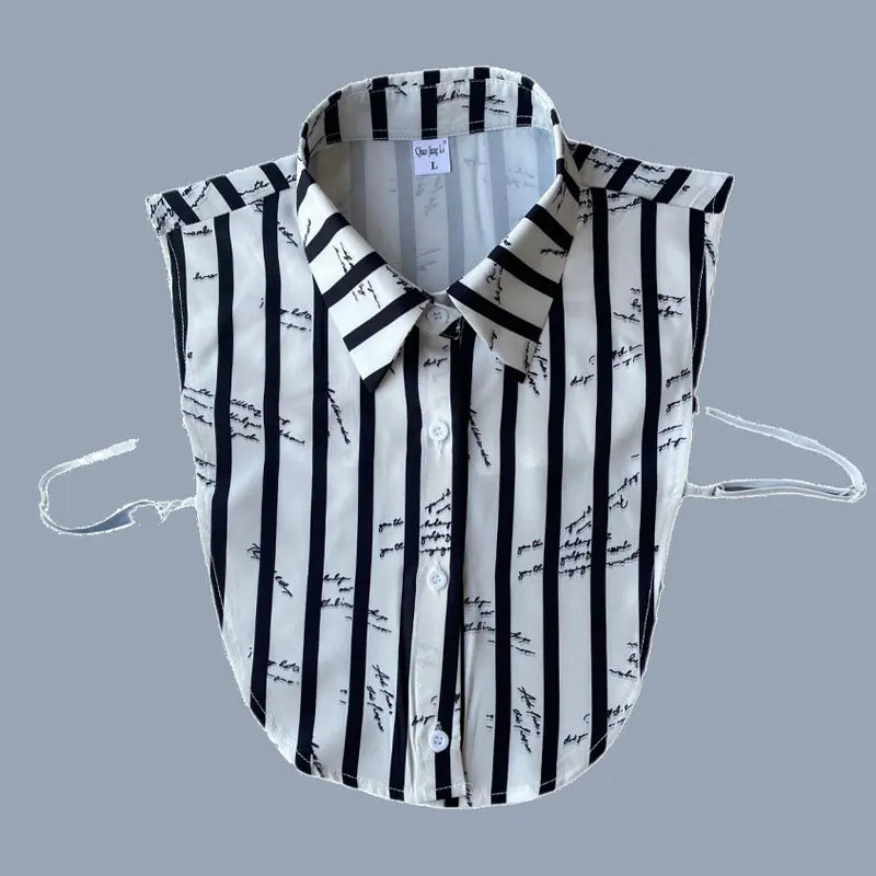 Col Amovible Chic à Carreaux