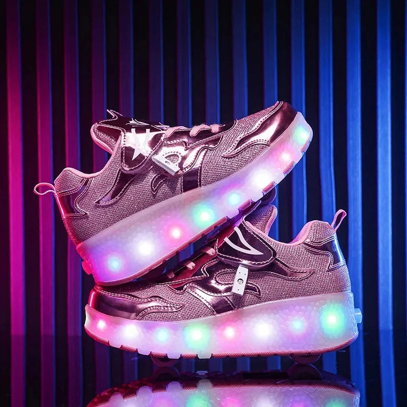 Rollers Adulte LED USB - Patins Lumineux Rechargeables