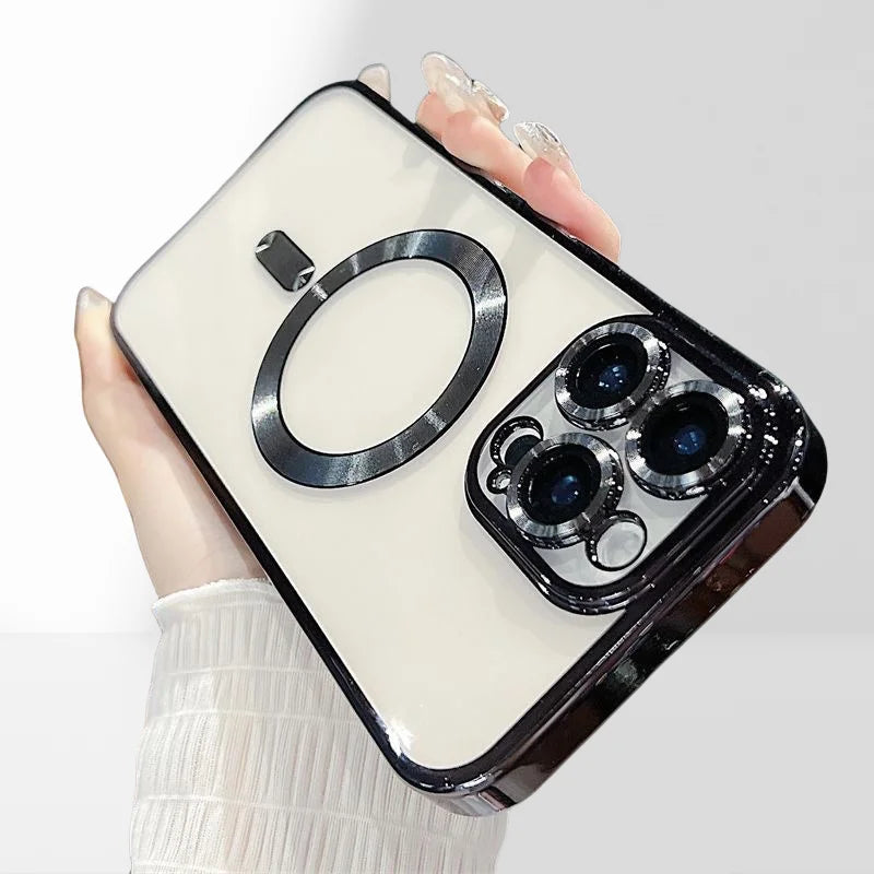 Coque Luxe Magnétique pour iPhone avec Protection Lentille