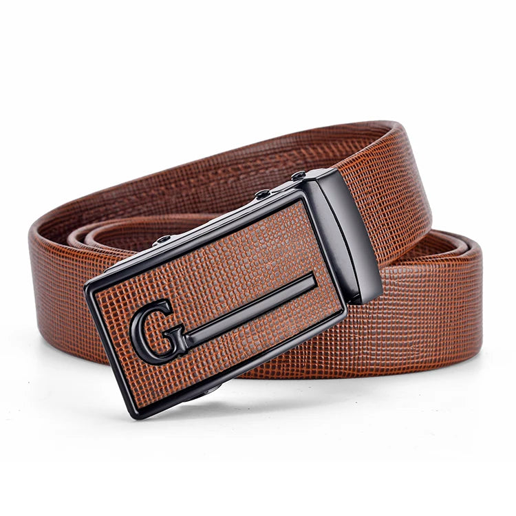 Ceinture Cuir Homme Boucle Métal Élégante 3 cm