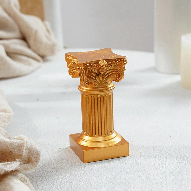 Roman Column Angel Candle Holder Sculpture
