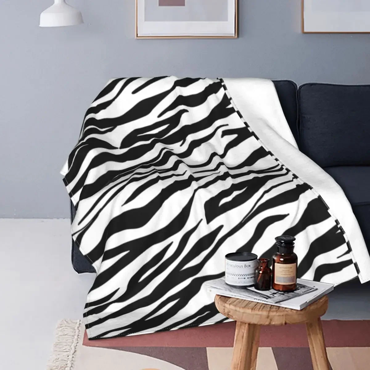 Tigre Marron: Couverture Douce & Chaude Rayée