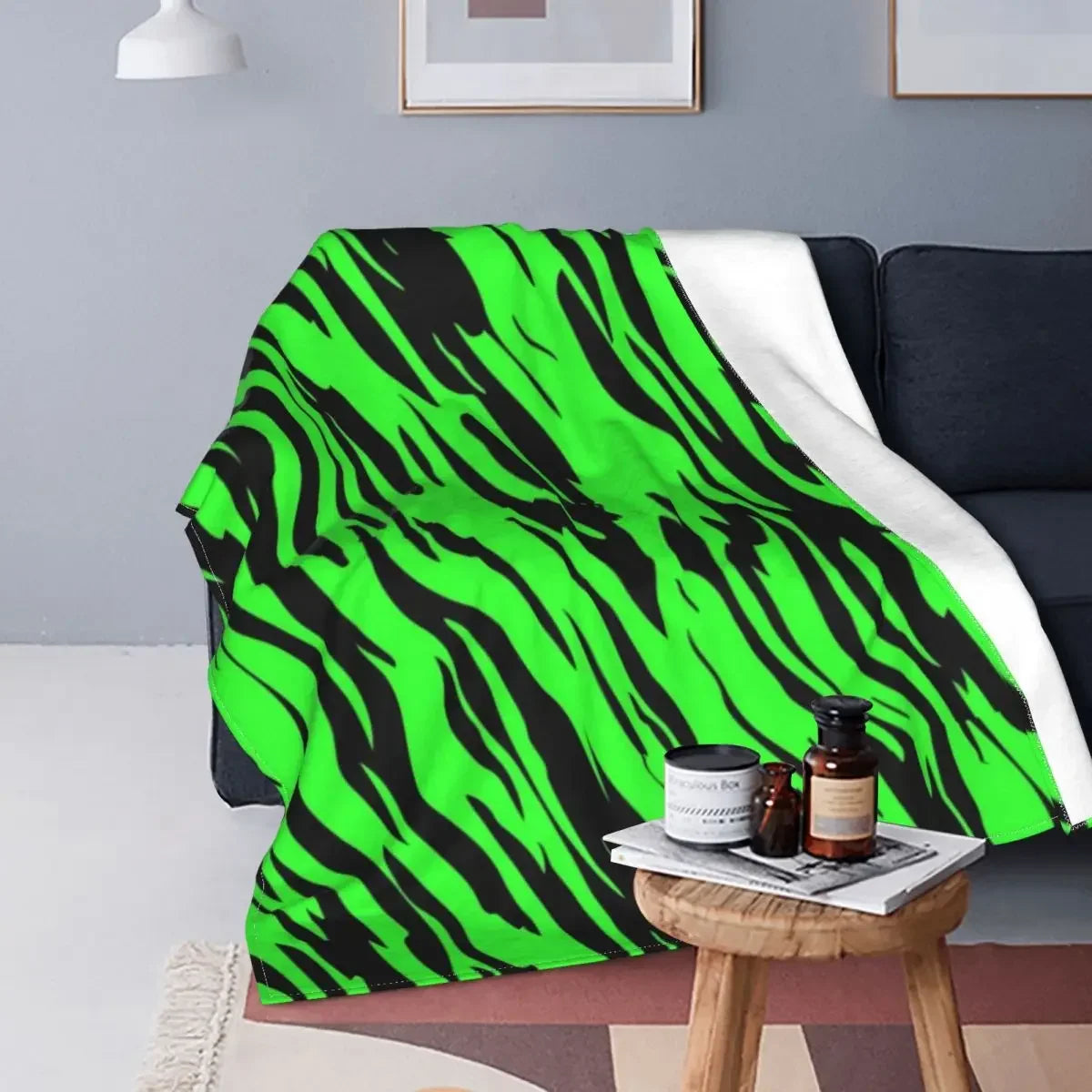 Tigre Marron: Couverture Douce & Chaude Rayée