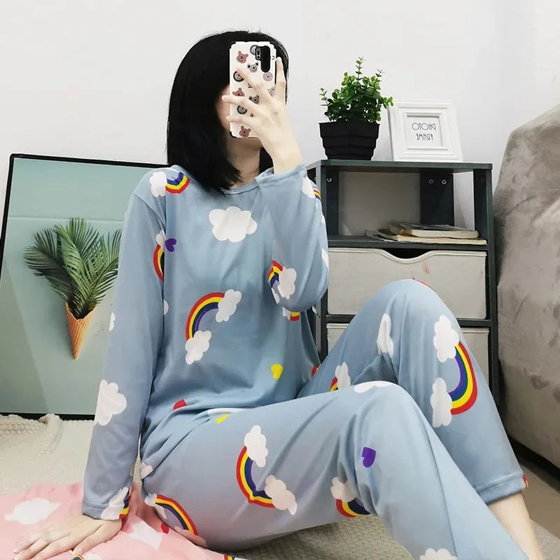 Pyjamas Mignons Coréens pour Femmes Courtes