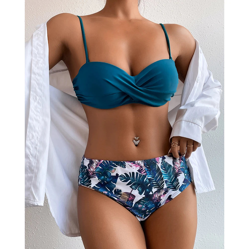Floral Leopard Bikini Set - Summer Beach Vibes