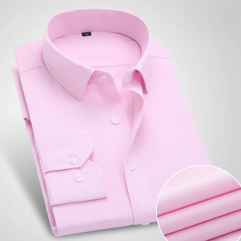 Élégance Striée: Chemise Formelle 7XL pour Hommes