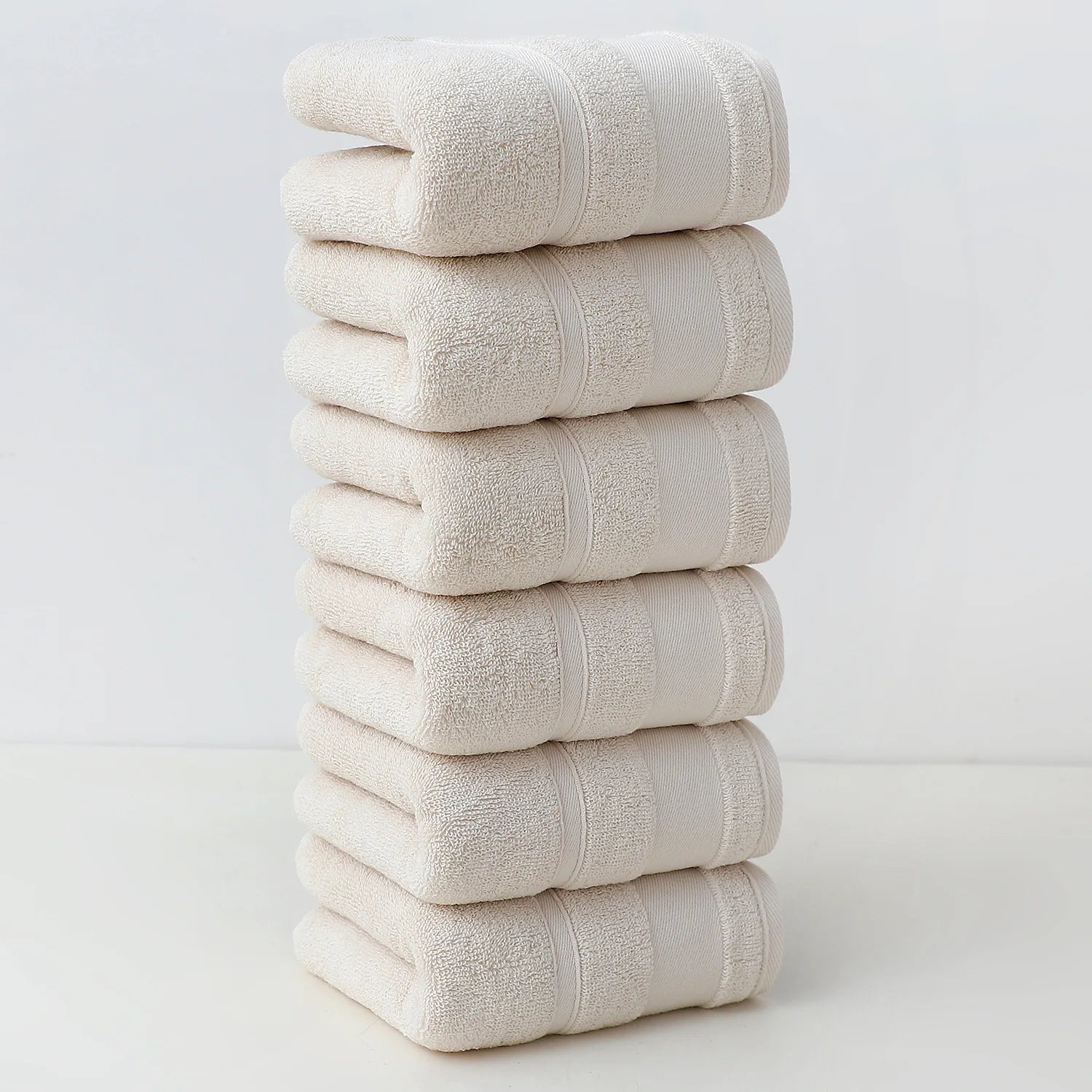 Serviettes Douces Coton Uni - 6 pièces