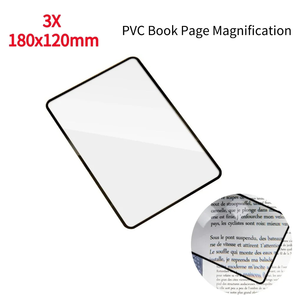 Ultra Thin 3X Book Page Magnifier with Light