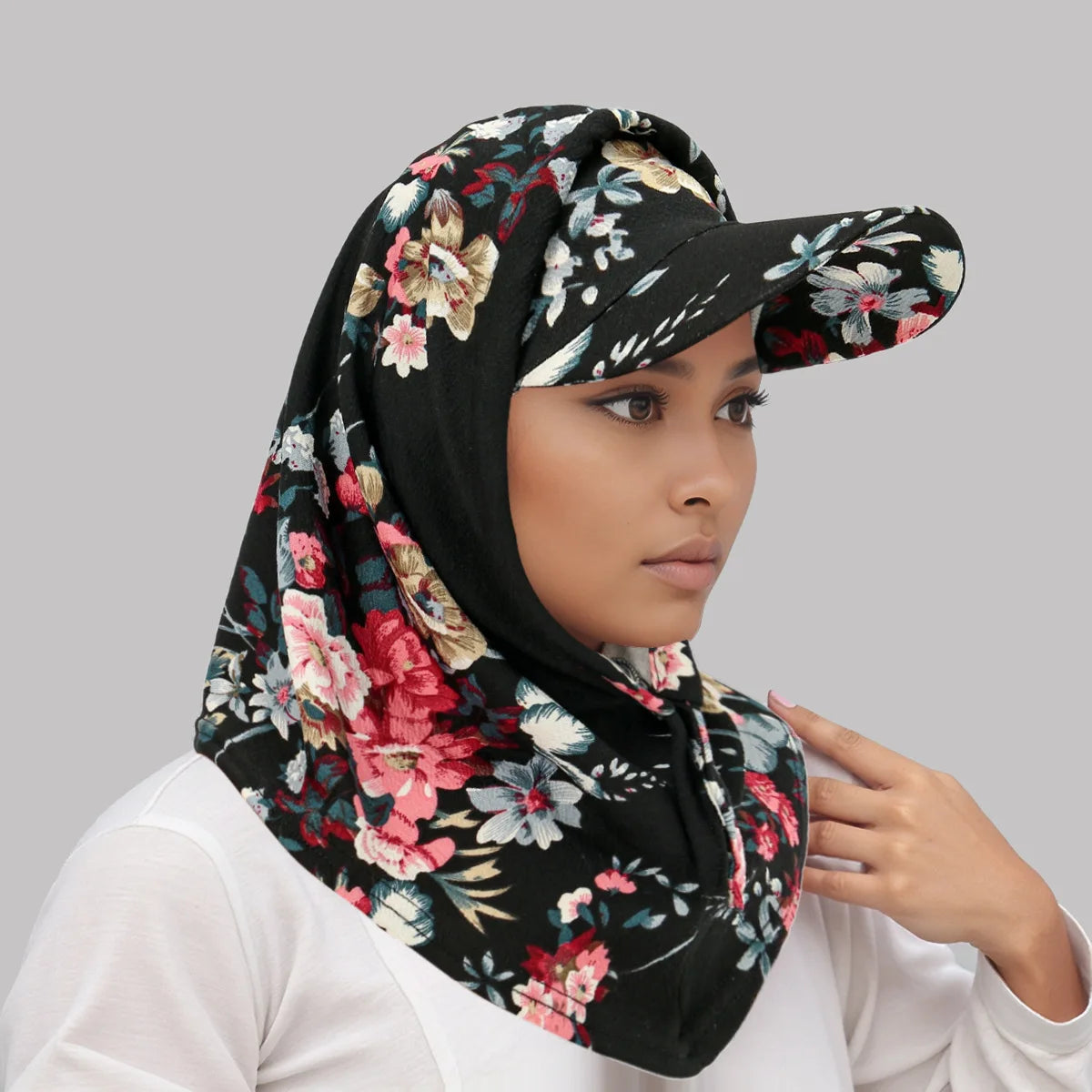 Chic Cyclist Scarf & Sun Hat Set for Women