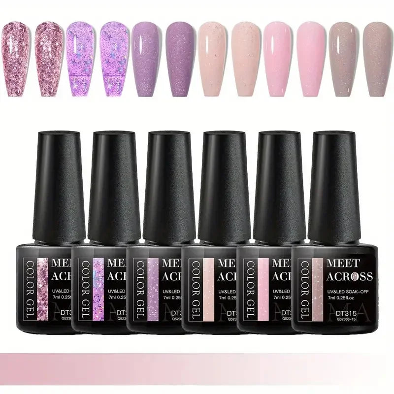 Kit Gel Vernis Macaron 6 Couleurs