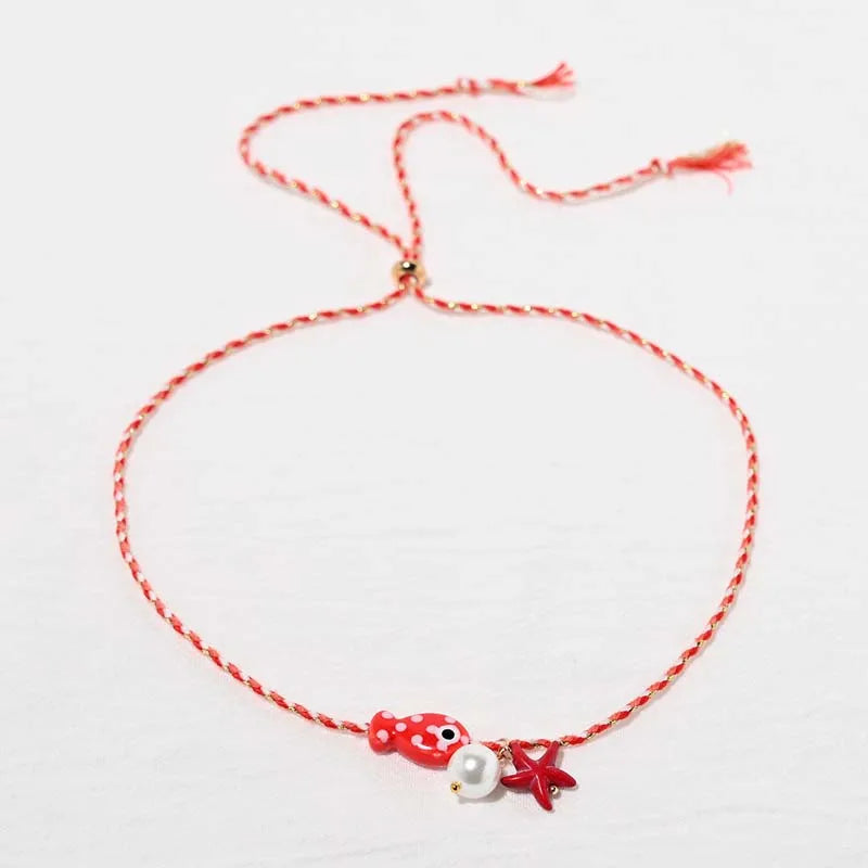 Collier Poisson Bohème en Céramique