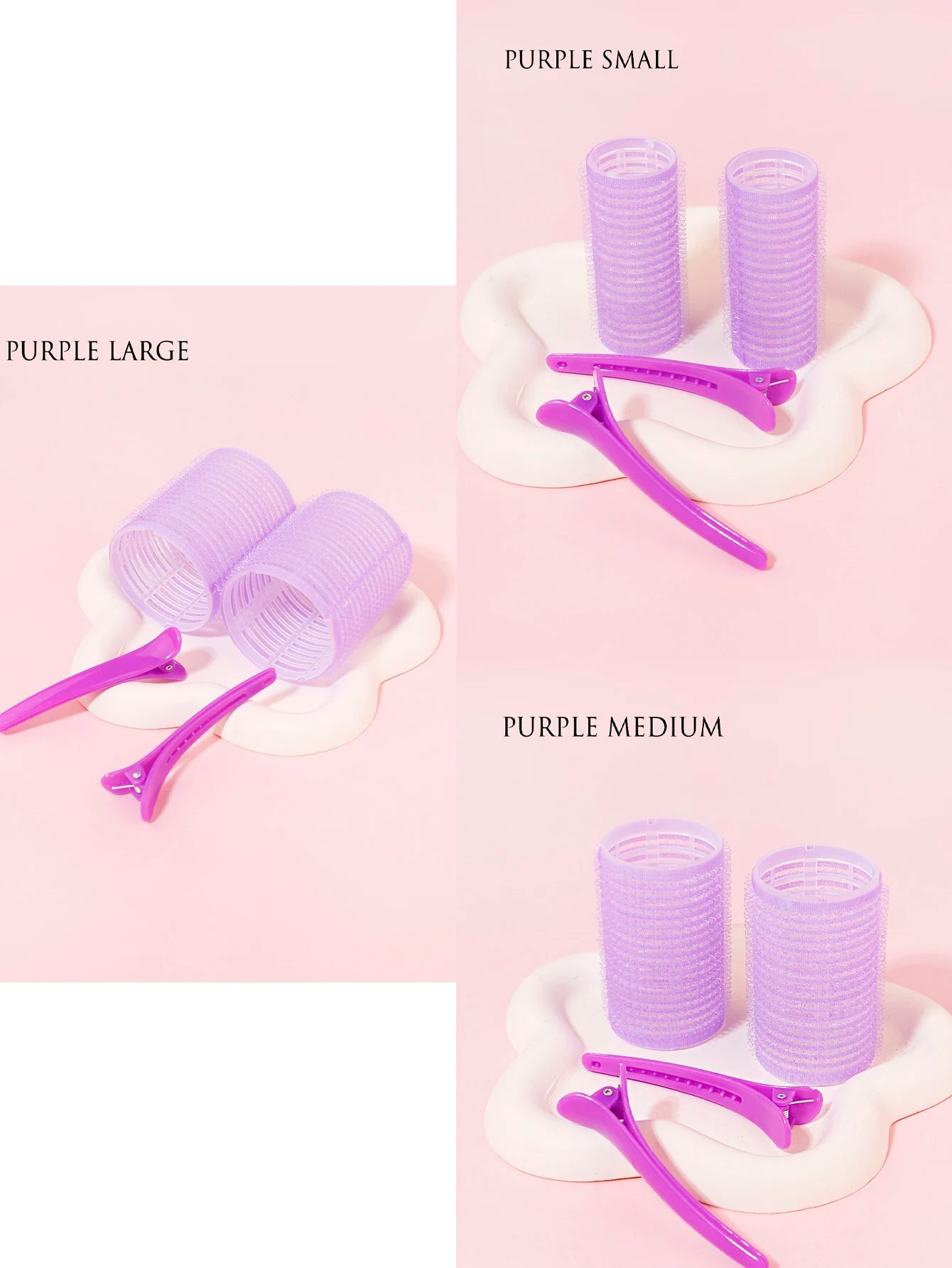 Bigoudis portables auto-adhésifs 4 pièces élégants