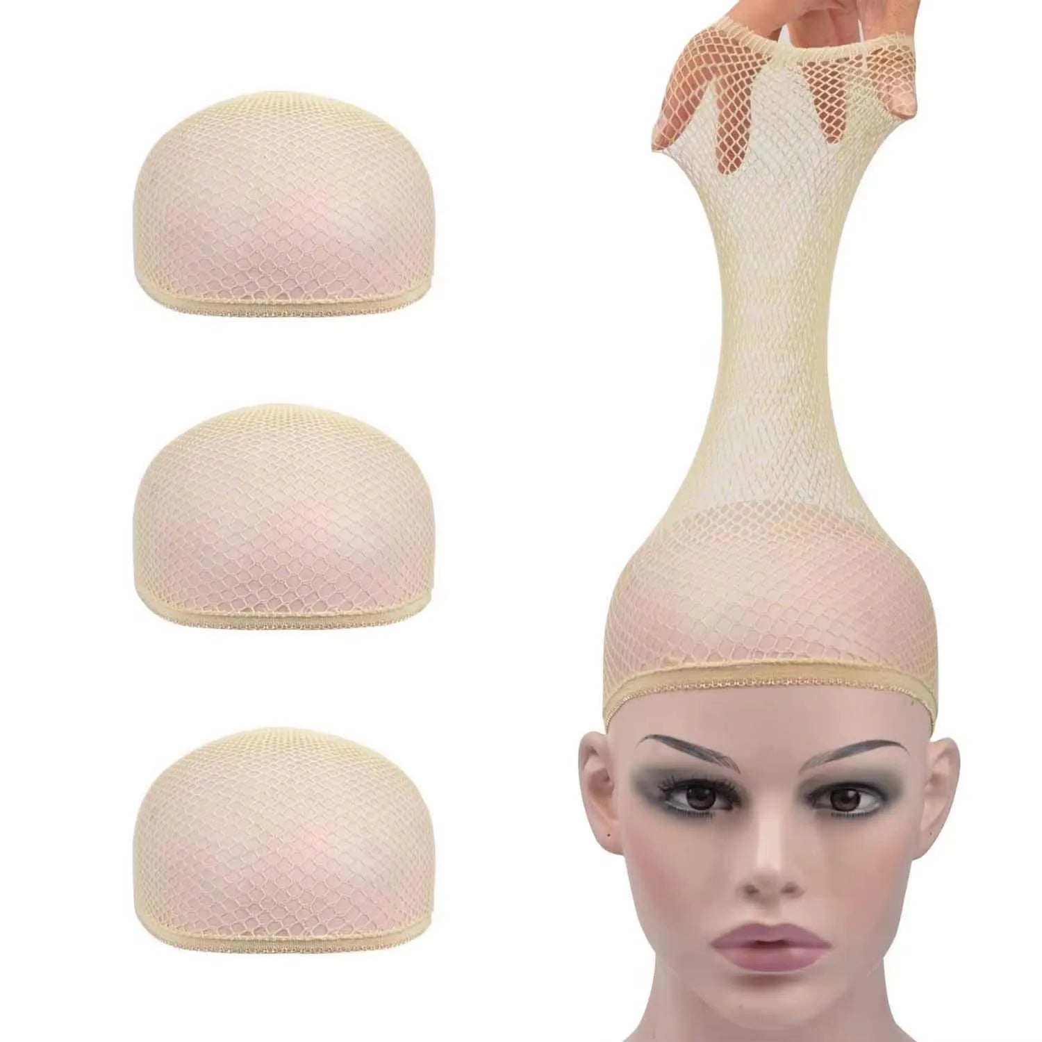 Élastique Bonnet de Perruque en Maille Respirante