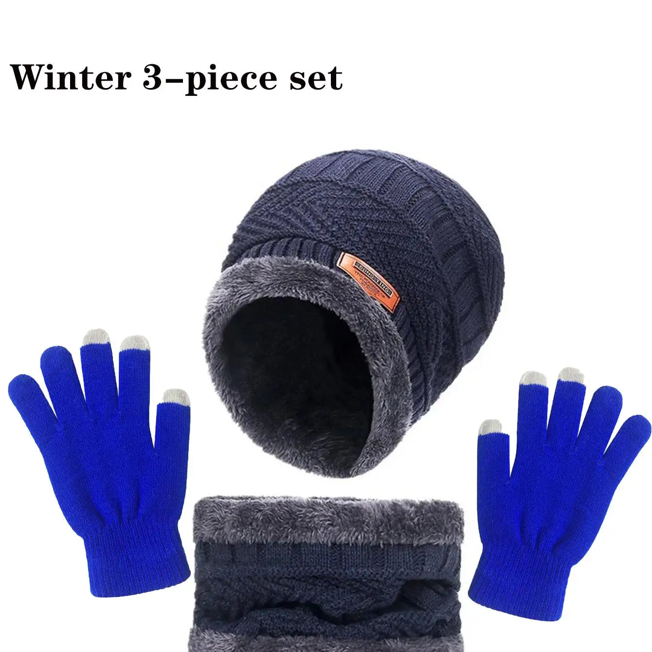 Velvet Winter Trio: Hat, Scarf & Gloves Set