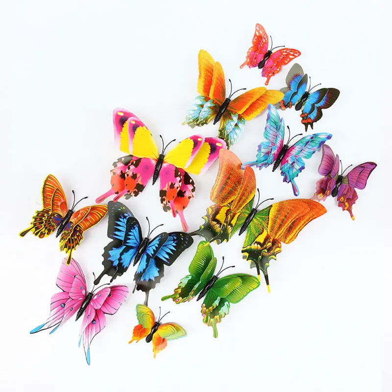 3D Butterfly Wall Decals - Colorful Home Decor Set