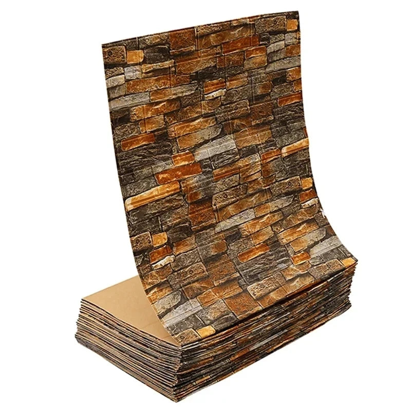 Mousse 3D Brique Auto-Adhésive Élégante