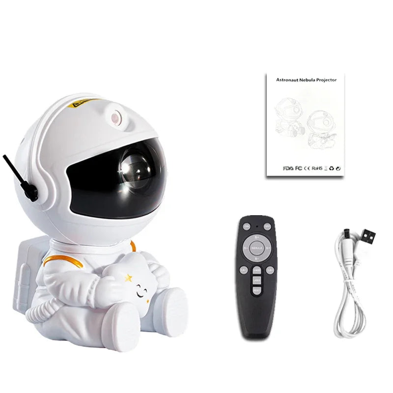 GalacticGlow Astronaut Starry Night Projector