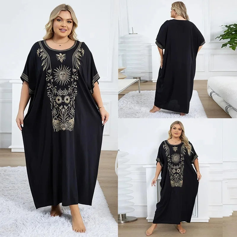 Robe de Plage Élégante en Coton Brodé - Confort Total
