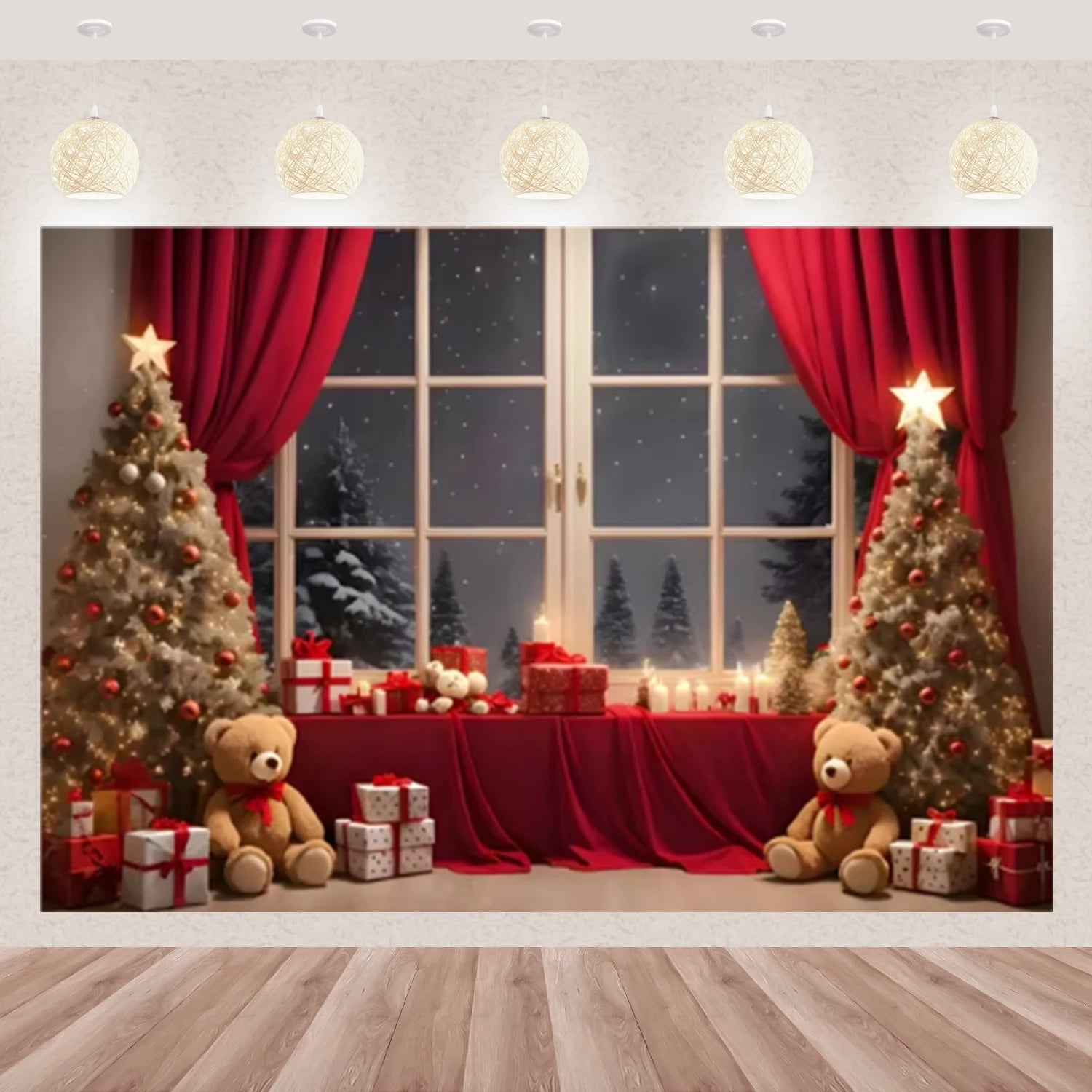 Décor Photographique Hivernal Joyeux Noël