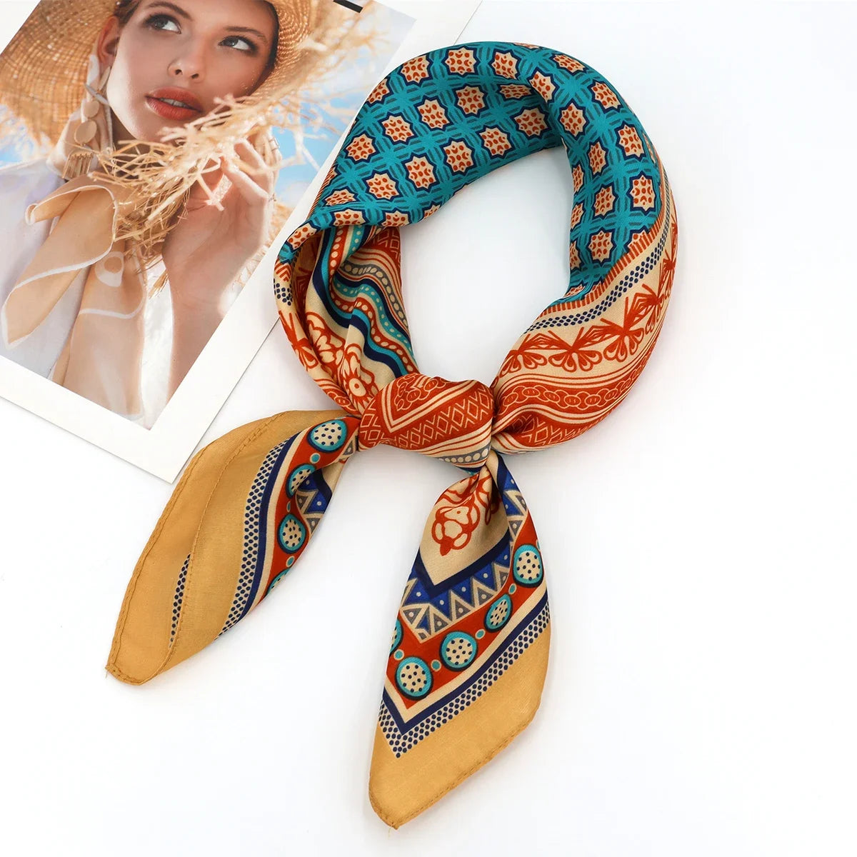 Foulard Luxe Satiné Équestre pour Femme