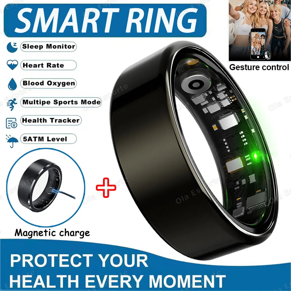 Smart Health Ring: Sleek Wellness Tracker