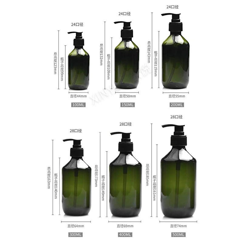 AfricPŽ - Récipient liquide en plastique, distributeur de gel douche HI, shampoing au quotidien, vaisselle de cuisine, 100 ml, 200 ml, 300 ml, 400 ml, 500ml - Zone shopping
