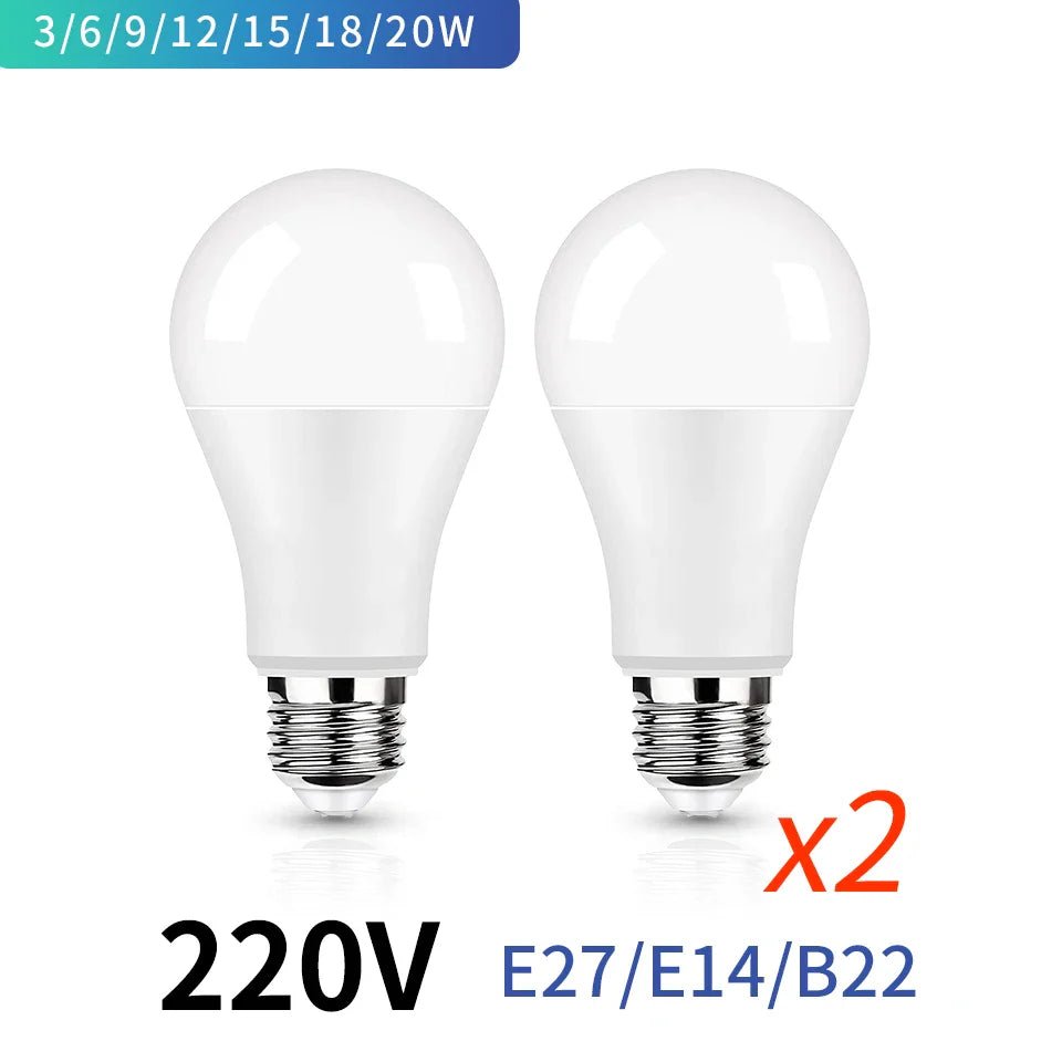 Ampoule LED E14 B22 220V 20W - 3W, 2 Pièces, Lampe Salon Maison - Zone shopping