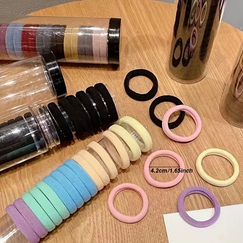 Anneau de cheveux à haute élasticité pour femmes et filles, bandes de style français, ULà cheveux épaisse, ULde tête simple de base, choix iddal, 20 pièces par boîte - Zone shopping