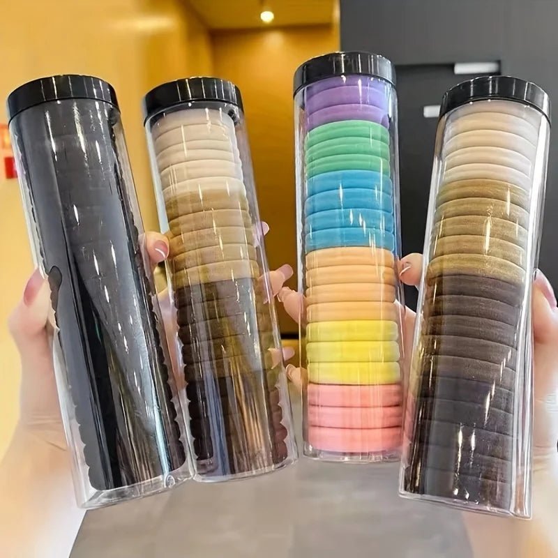 Anneau de cheveux à haute élasticité pour femmes et filles, bandes de style français, ULà cheveux épaisse, ULde tête simple de base, choix iddal, 20 pièces par boîte - Zone shopping