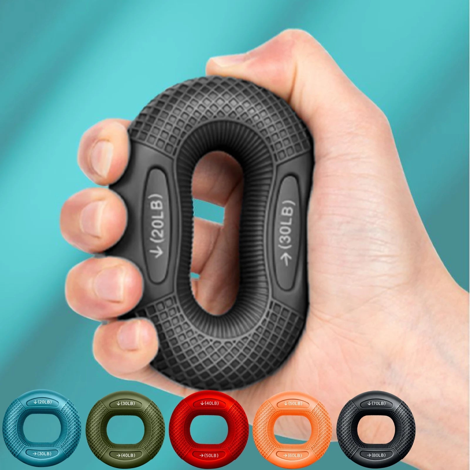 Anneau de préhension en Silicone pour les doigts, renforcement musculaire des mains, entraîneur de poignet et de doigts, exercice extenseur carpien, dispositif d'entraînement et de Fitness - Zone shopping