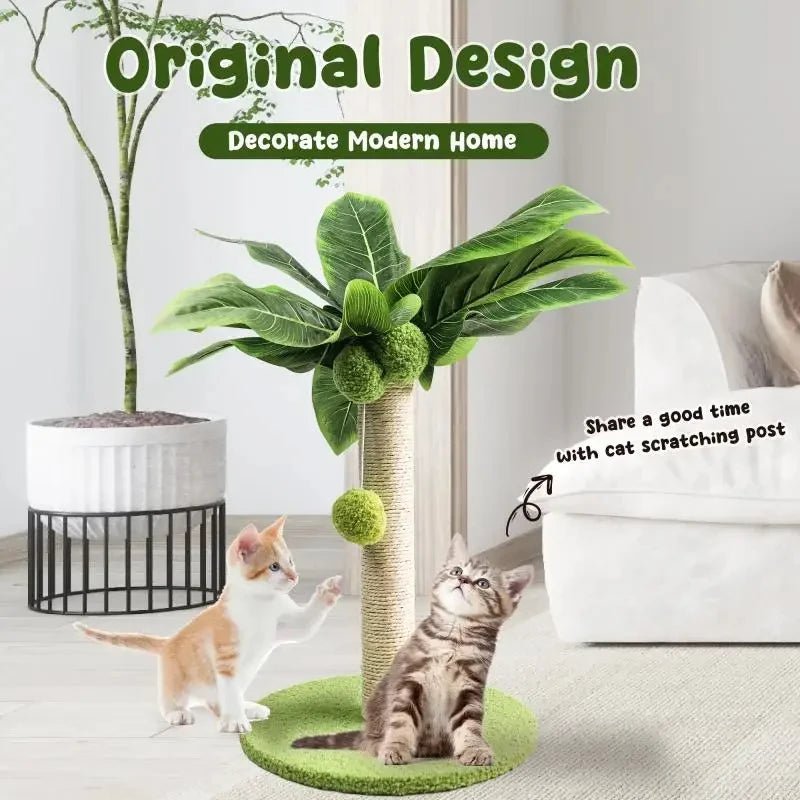 Arbre à Gratter en Sisal Naturel avec Balle en Bois pour Chaton - Zone shopping