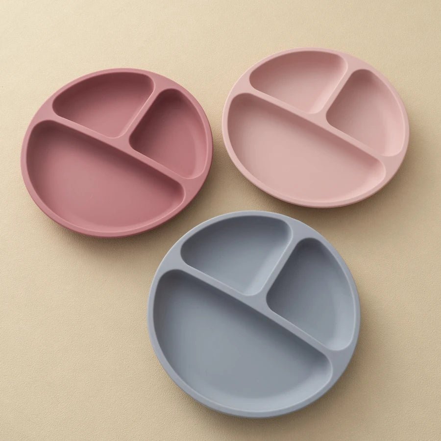 Assiette à manger en Silicone pour bébé, 1 pièce, sans BPA, plats pour enfants, aspiration, vaisselle d'entraînement pour tout - petits, bols d'alimentation pour enfants, articles pour bébés - Zone shopping