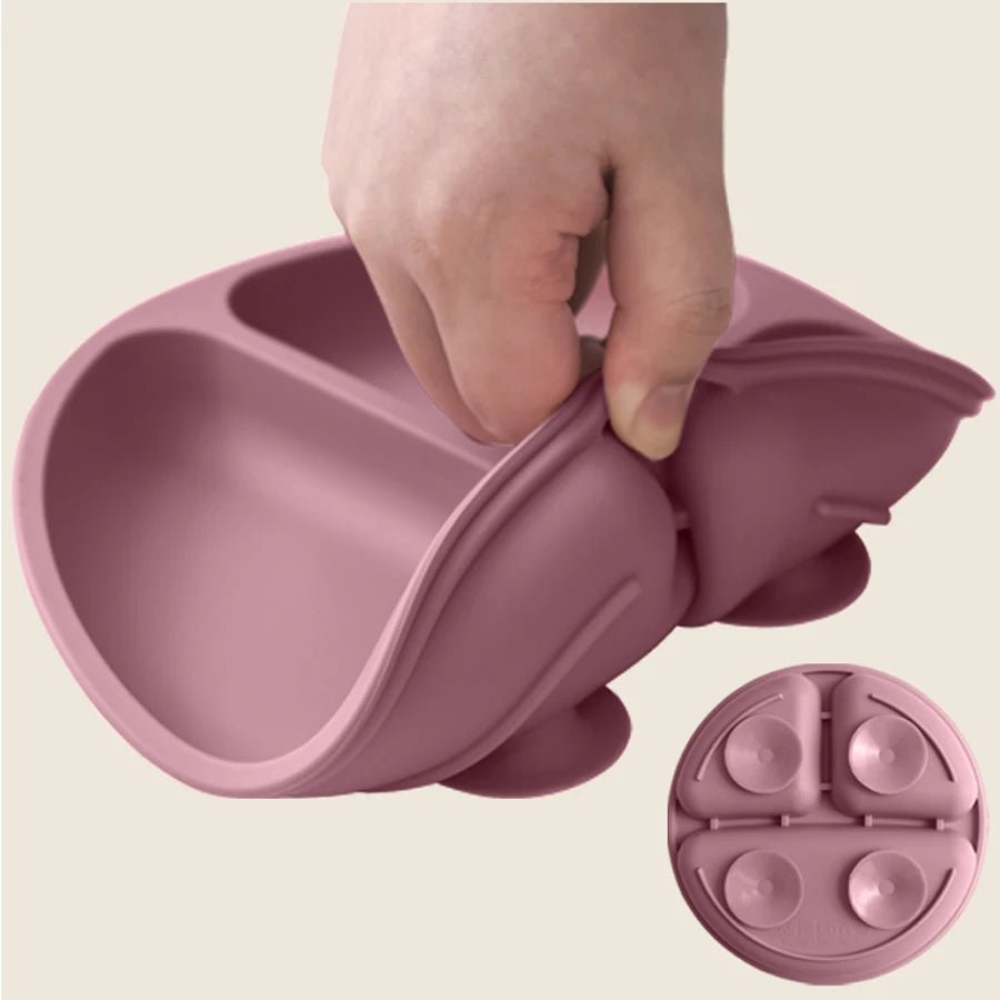 Assiette à manger en Silicone pour bébé, 1 pièce, sans BPA, plats pour enfants, aspiration, vaisselle d'entraînement pour tout - petits, bols d'alimentation pour enfants, articles pour bébés - Zone shopping