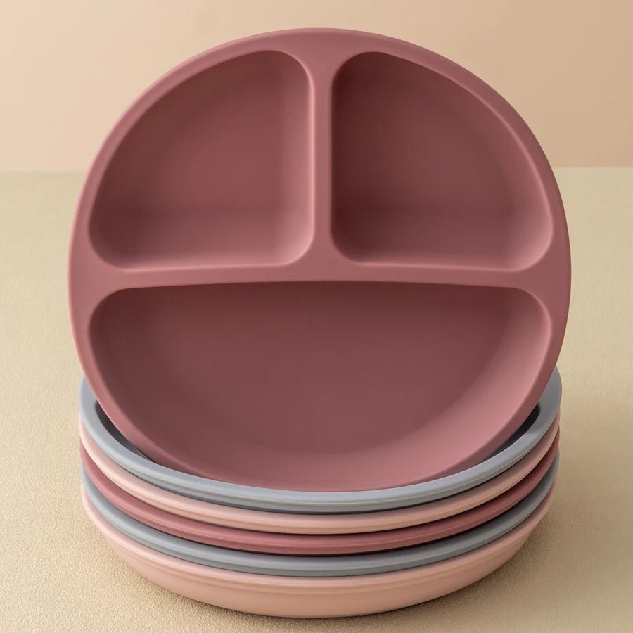 Assiette à manger en Silicone pour bébé, 1 pièce, sans BPA, plats pour enfants, aspiration, vaisselle d'entraînement pour tout - petits, bols d'alimentation pour enfants, articles pour bébés - Zone shopping