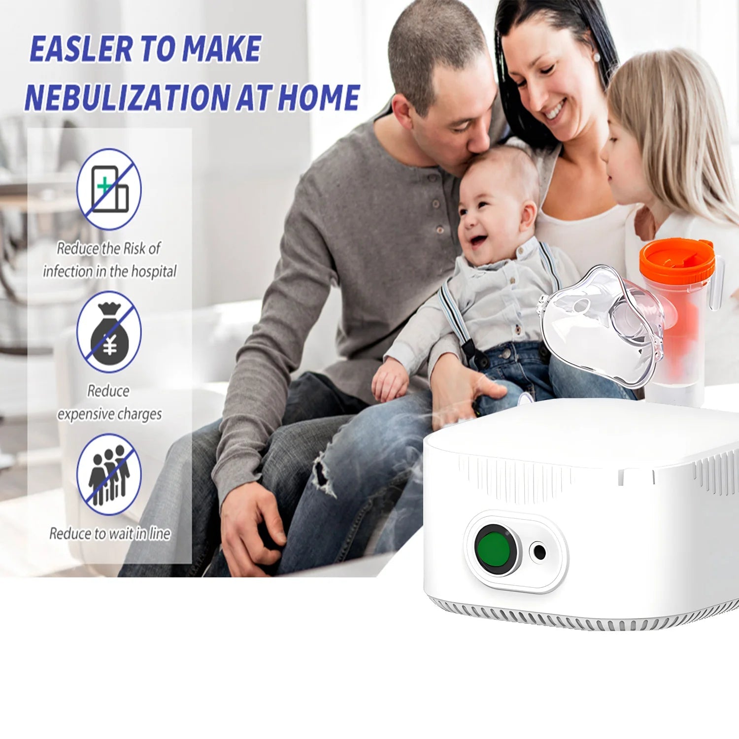 Atomiseur de toux portable pour adultes et enfants - Soins respiratoires - Zone shopping