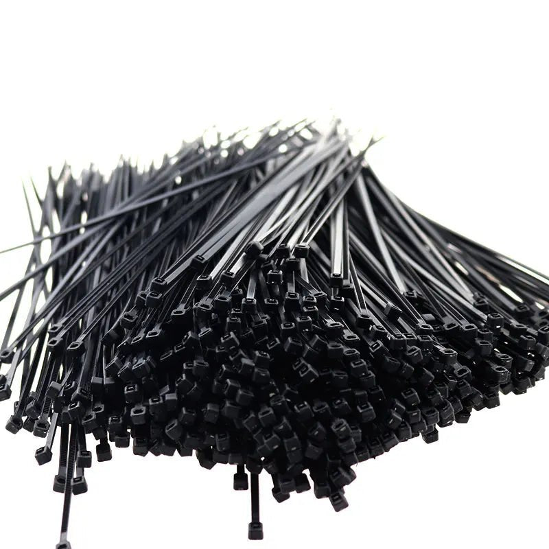 Attaches de câble nylon autobloquantes blanches/noires - 200 pcs - Zone shopping