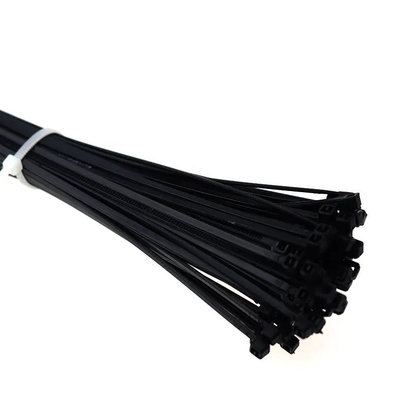 Attaches de câble nylon autobloquantes blanches/noires - 200 pcs - Zone shopping