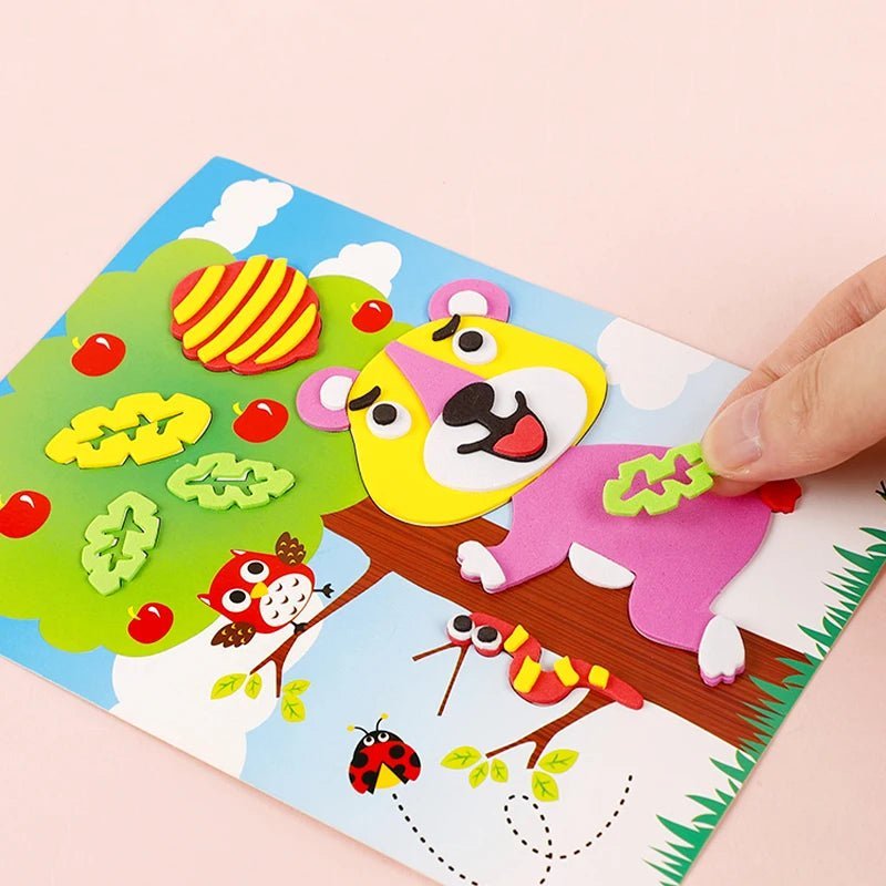 Autocollant OligFoam 3D : Puzzle éducatif animaux pour enfants - Zone shopping