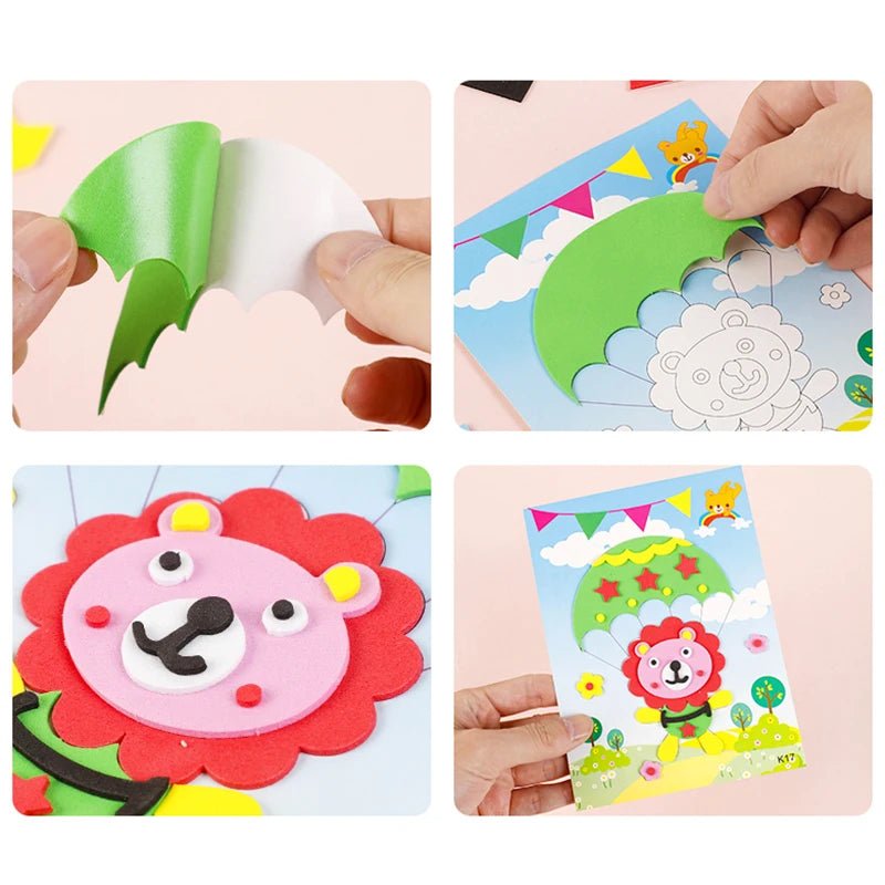 Autocollant OligFoam 3D : Puzzle éducatif animaux pour enfants - Zone shopping