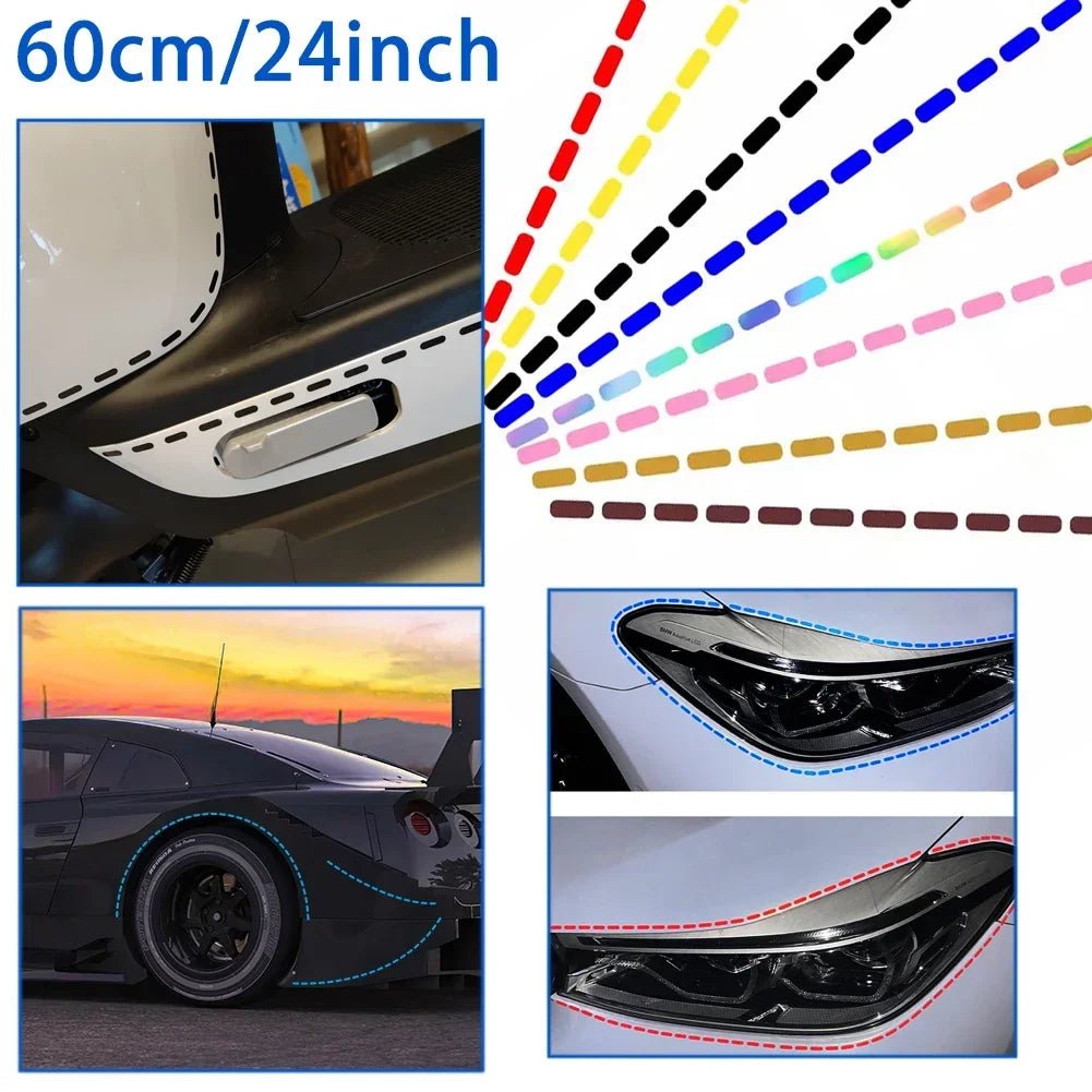 Autocollants de coulée de ligne voiture DIY, 5 pièces, 60cm, nuit - Zone shopping
