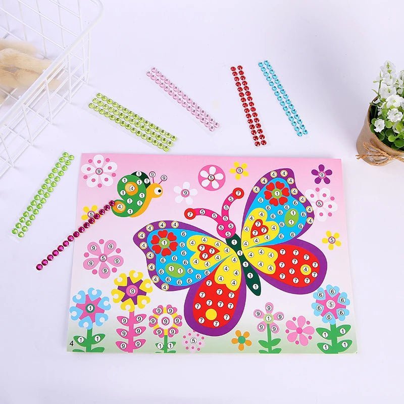 Autocollants dessin animé colorés pour enfants - Bricolage créatif - Zone shopping