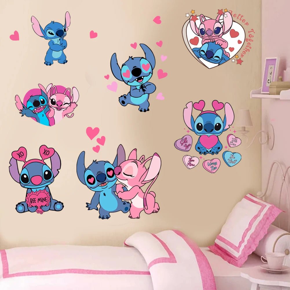 Autocollants muraux CANo & Stitch arc - en - ciel pour chambre d'enfant - Zone shopping
